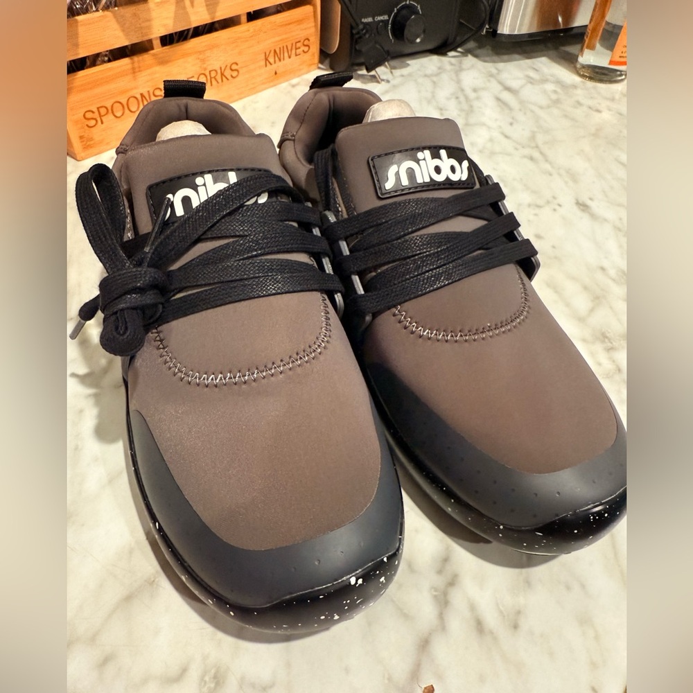 Men's Black and Gray Snibbs Sneakers (could be unisex) new/ never worn